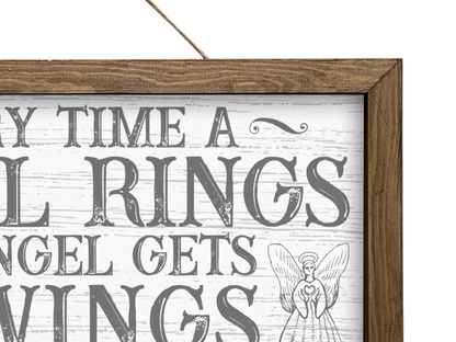 Every Time A Bell Rings | Rustic Framed Christmas Sign
