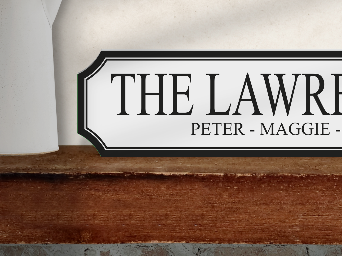 Personalised Family Name | Wooden Sign (3 Colour Options)