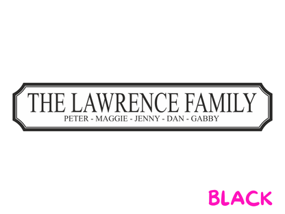 Personalised Family Name | Wooden Sign (3 Colour Options)