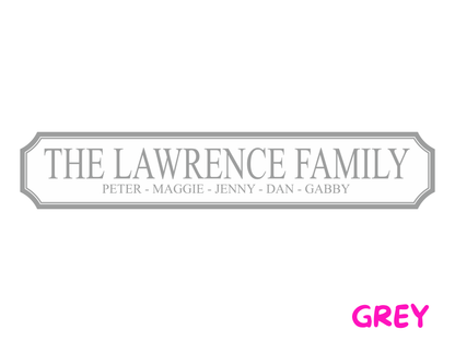 Personalised Family Name | Wooden Sign (3 Colour Options)