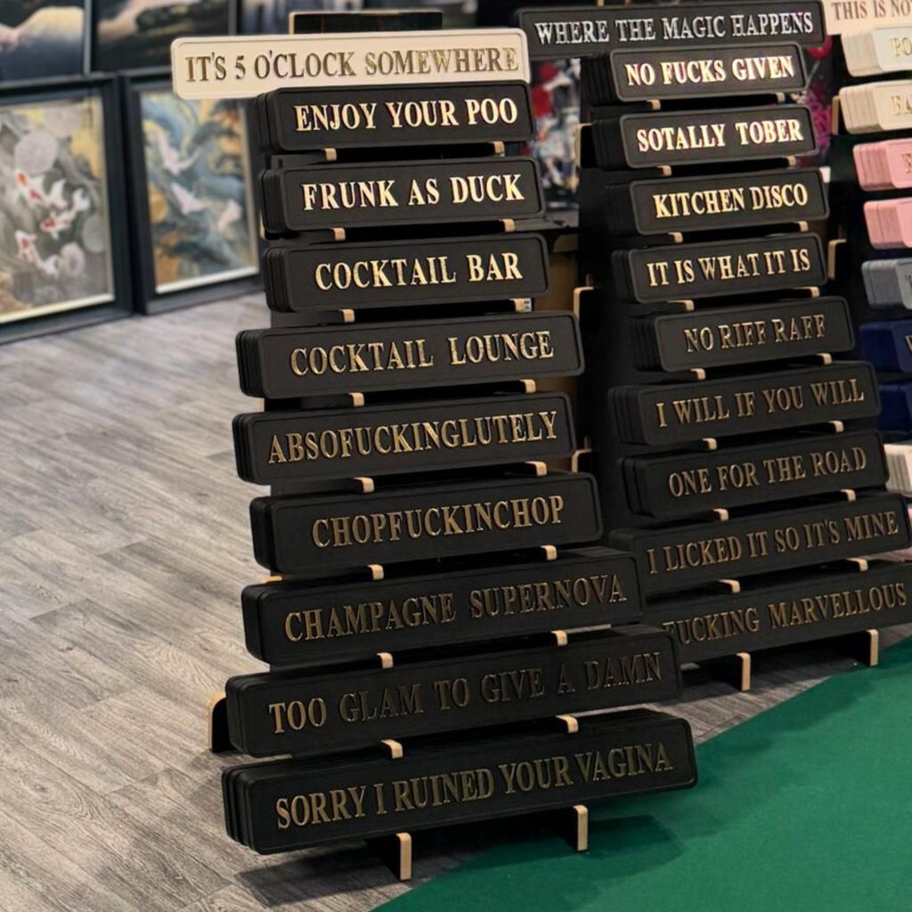 Signature Foil Sign Floor Display Stand