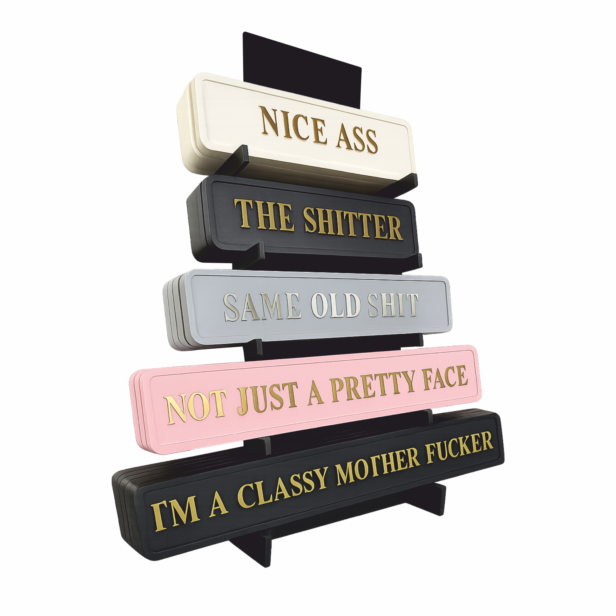 Signature Foil Sign Table Top Display Stand