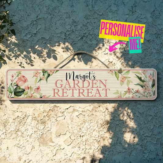 Personalised Outdoor Sign 'Garden Retreat'