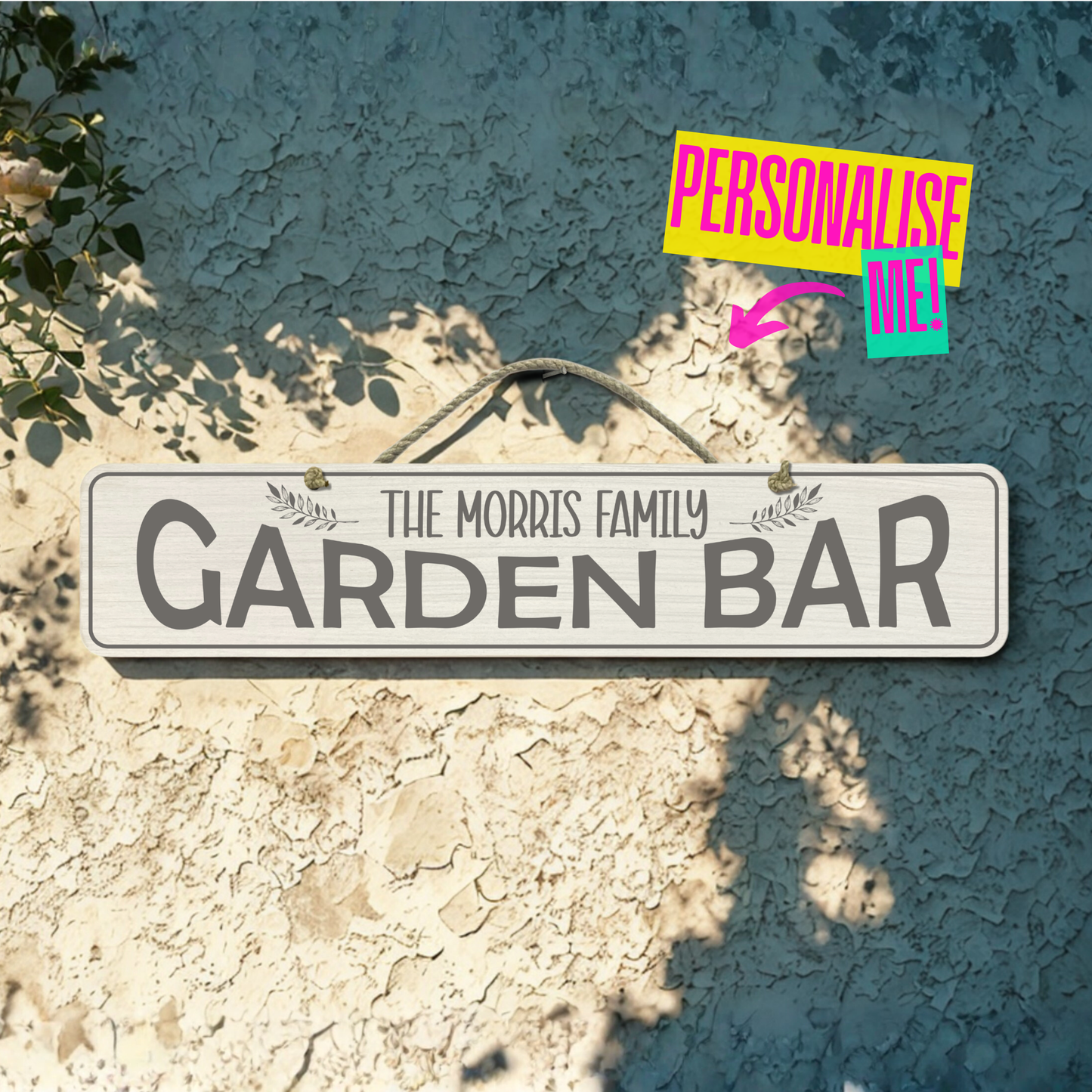 Personalised Outdoor Sign 'Garden Bar'