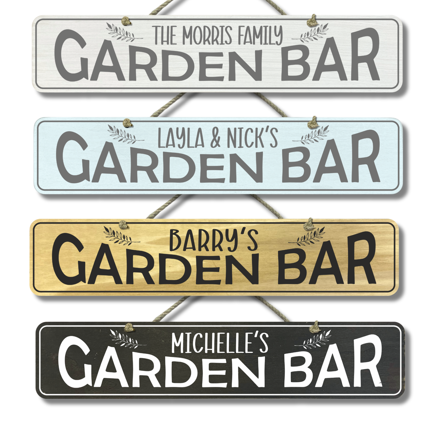 Personalised Outdoor Sign 'Garden Bar'