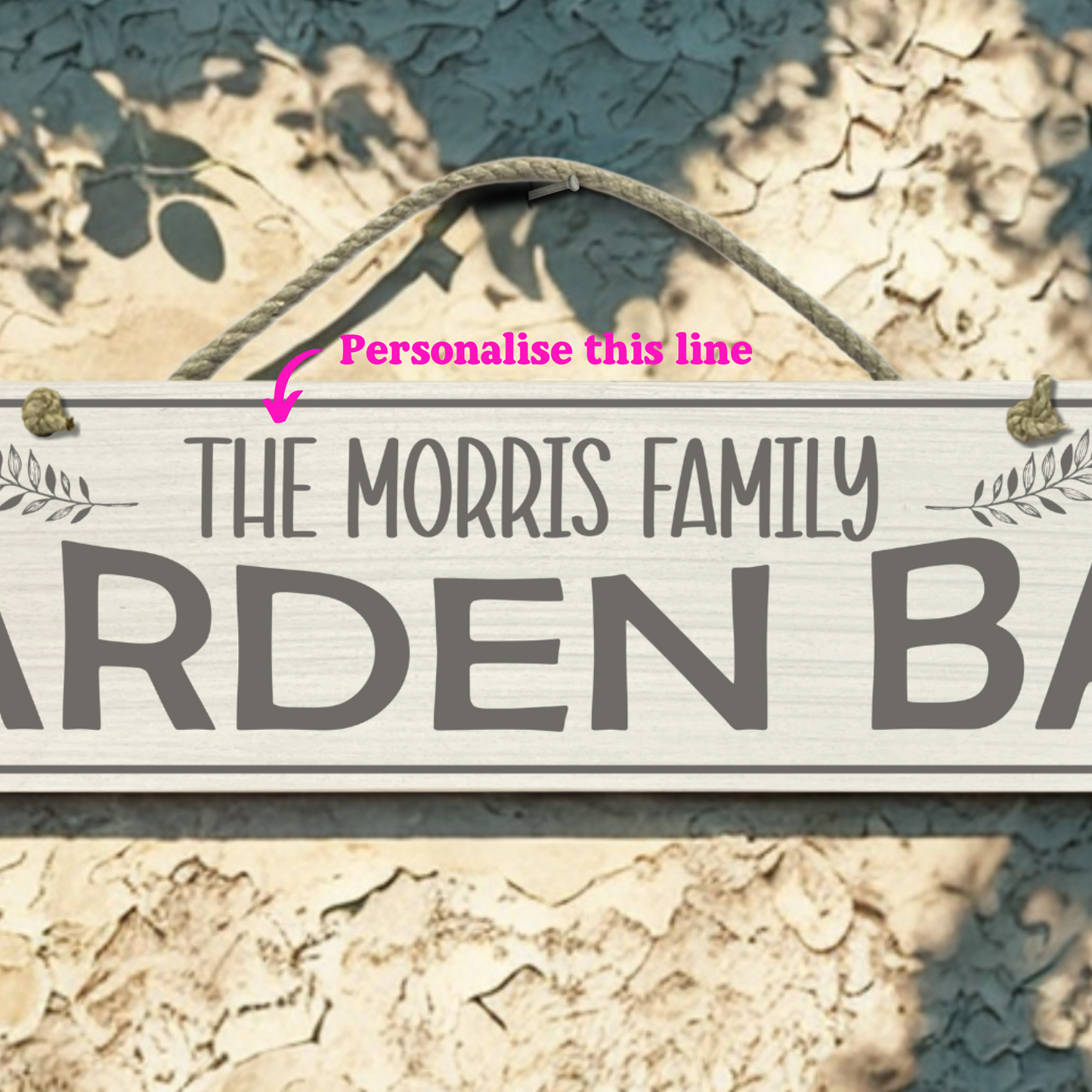 Personalised Outdoor Sign 'Garden Bar'