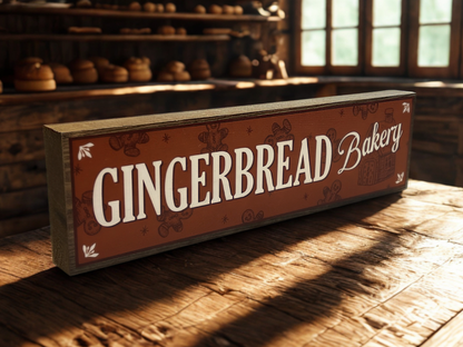 Gingerbread Bakery | Rustic Christmas Shelf Sitter