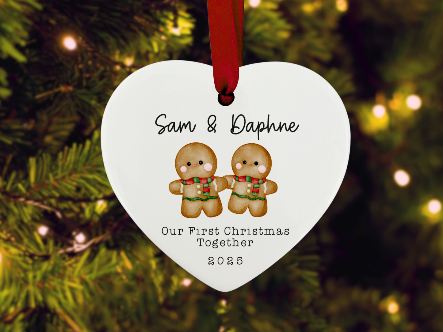 Personalised Couple's First Christmas - Christmas Tree Ornament