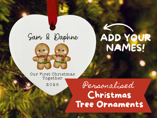 Personalised Couple's First Christmas - Christmas Tree Ornament