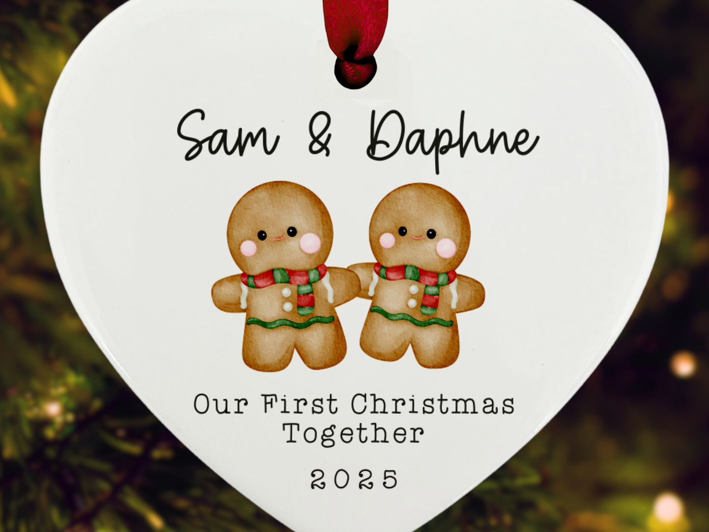 Personalised Couple's First Christmas - Christmas Tree Ornament