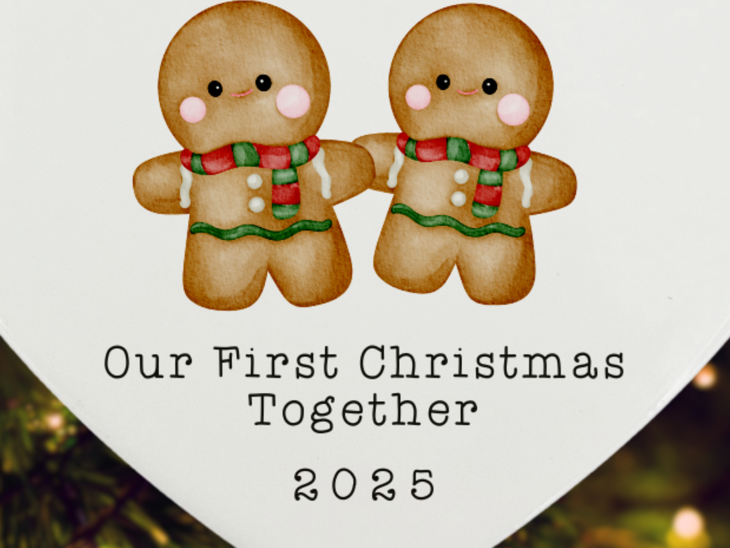 Personalised Couple's First Christmas - Christmas Tree Ornament