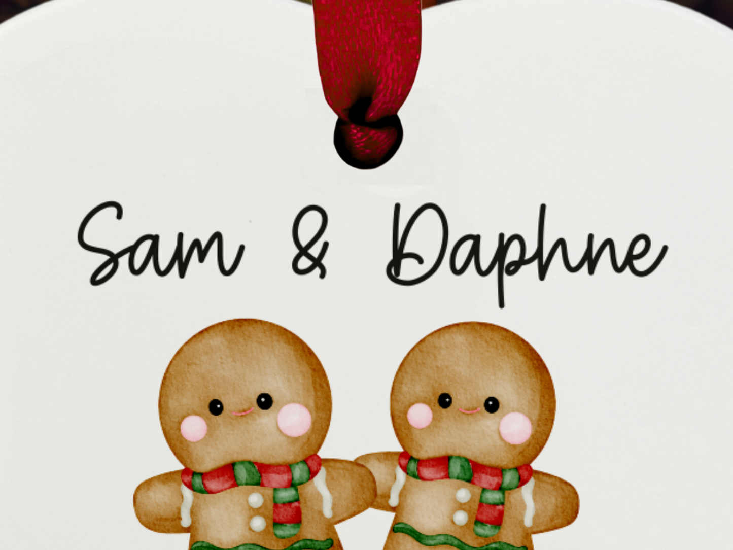 Personalised Couple's First Christmas - Christmas Tree Ornament