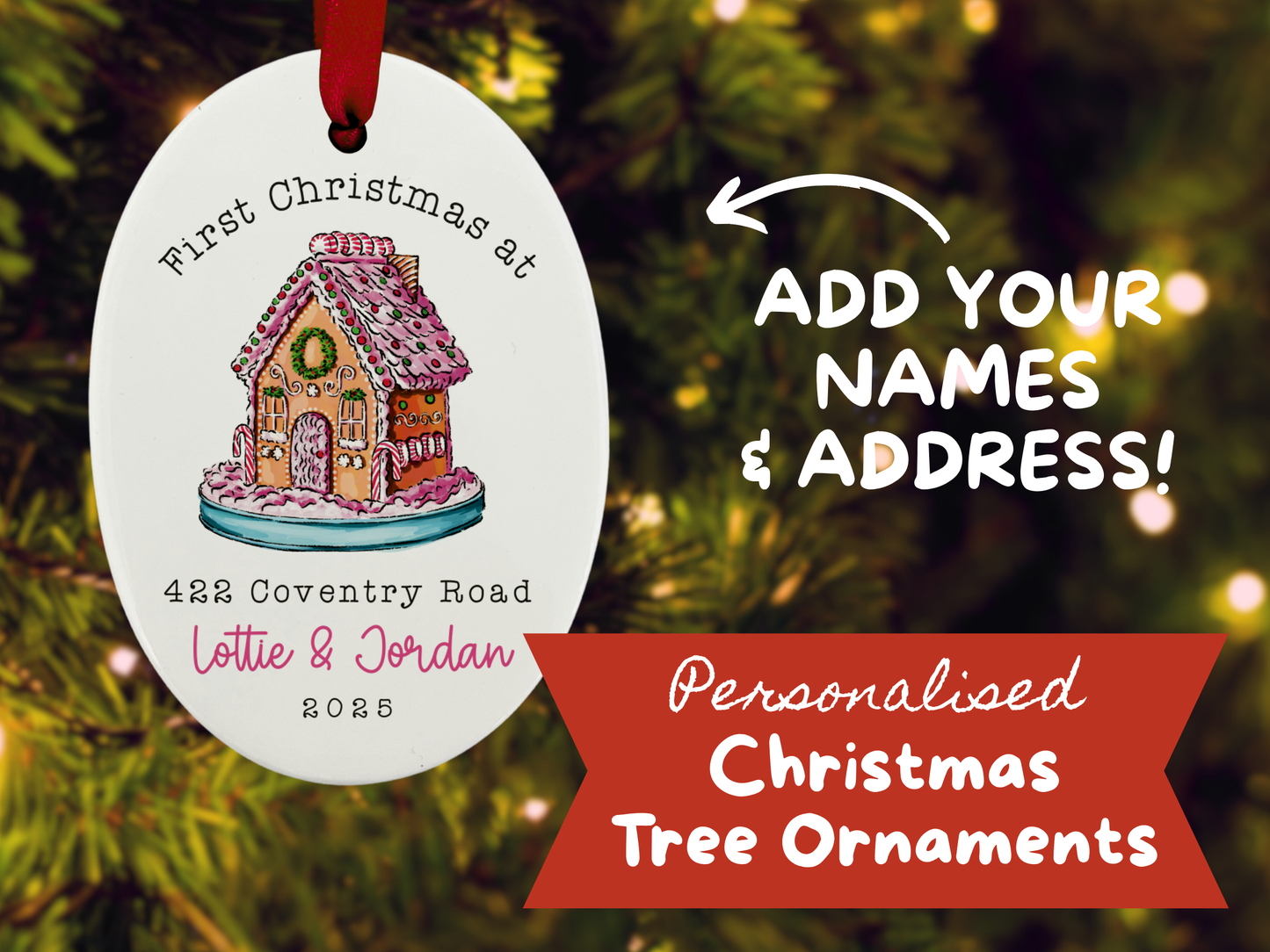 Personalised First Christmas New House - Christmas Tree Ornament