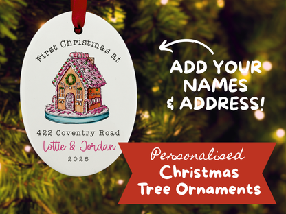 Personalised First Christmas New House - Christmas Tree Ornament