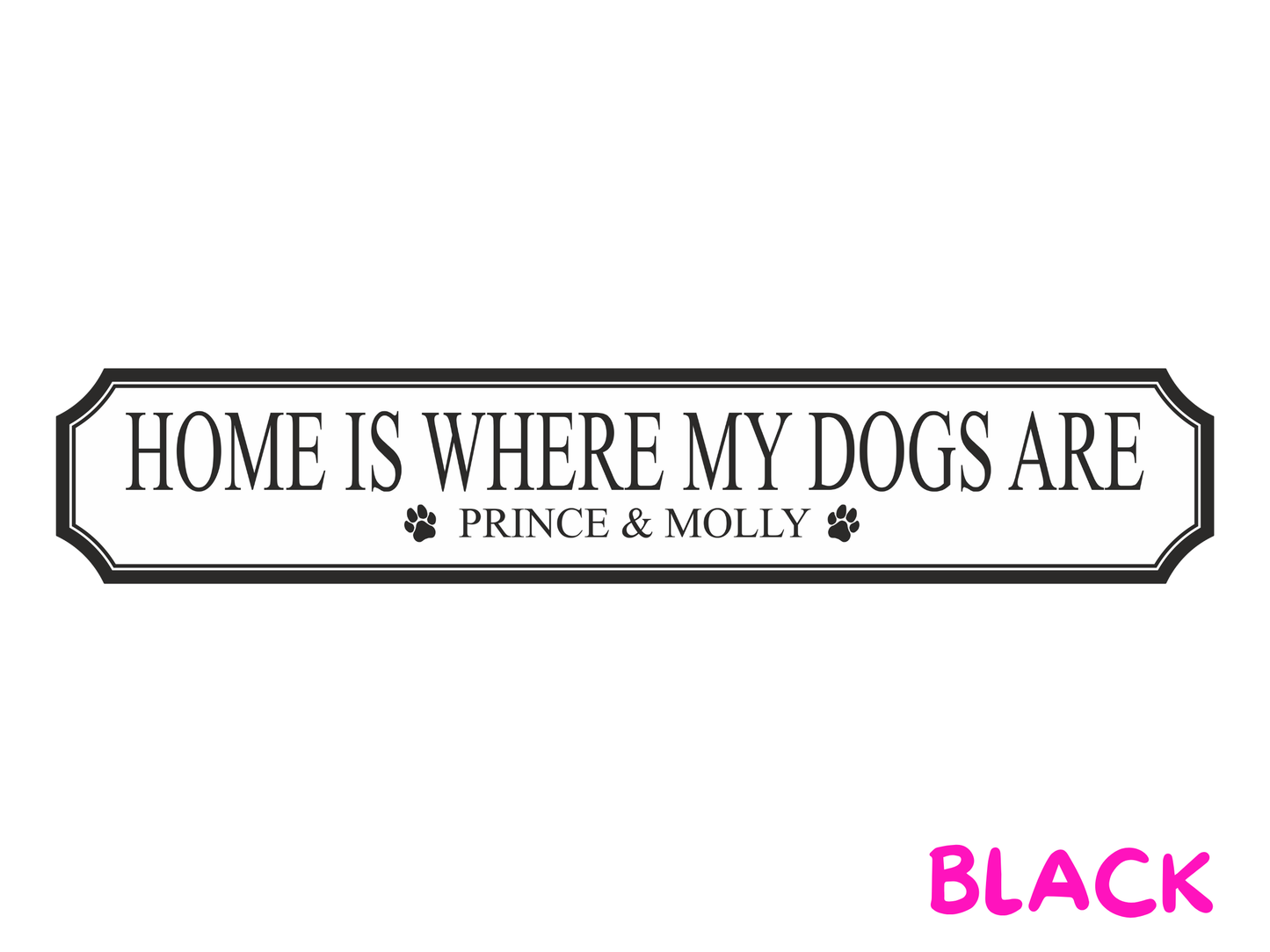 Personalised Dog Name | Wooden Sign (3 Colour Options)