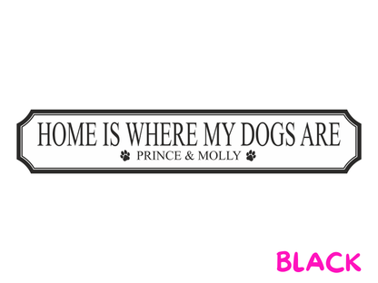 Personalised Dog Name | Wooden Sign (3 Colour Options)