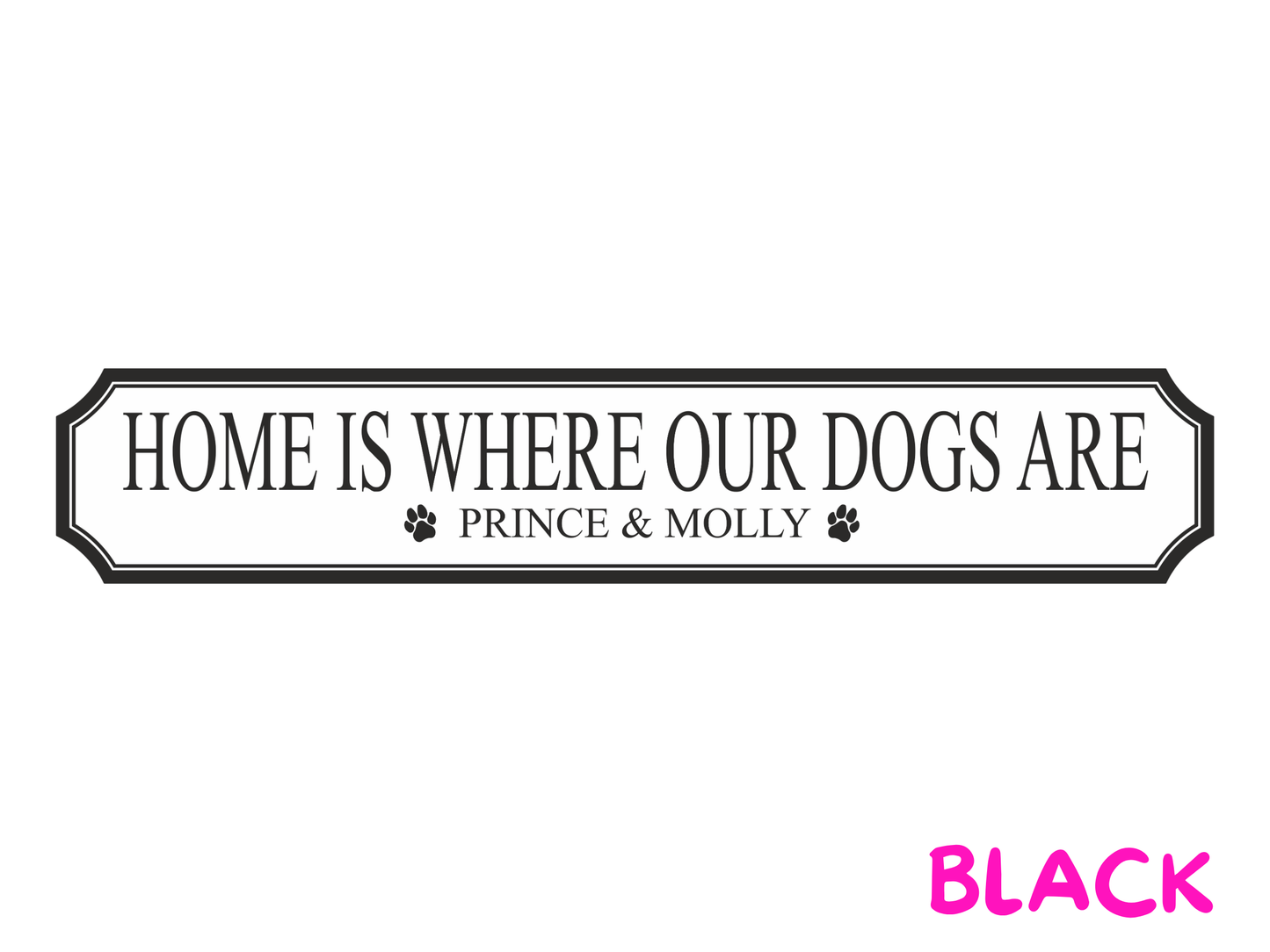 Personalised Dog Name | Wooden Sign (3 Colour Options)