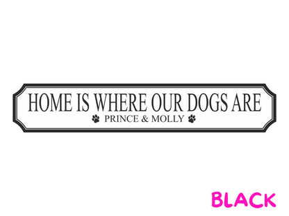 Personalised Dog Name | Wooden Sign (3 Colour Options)