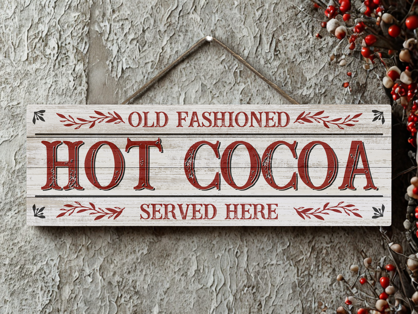 Hot Cocoa | Hanging Christmas Sign