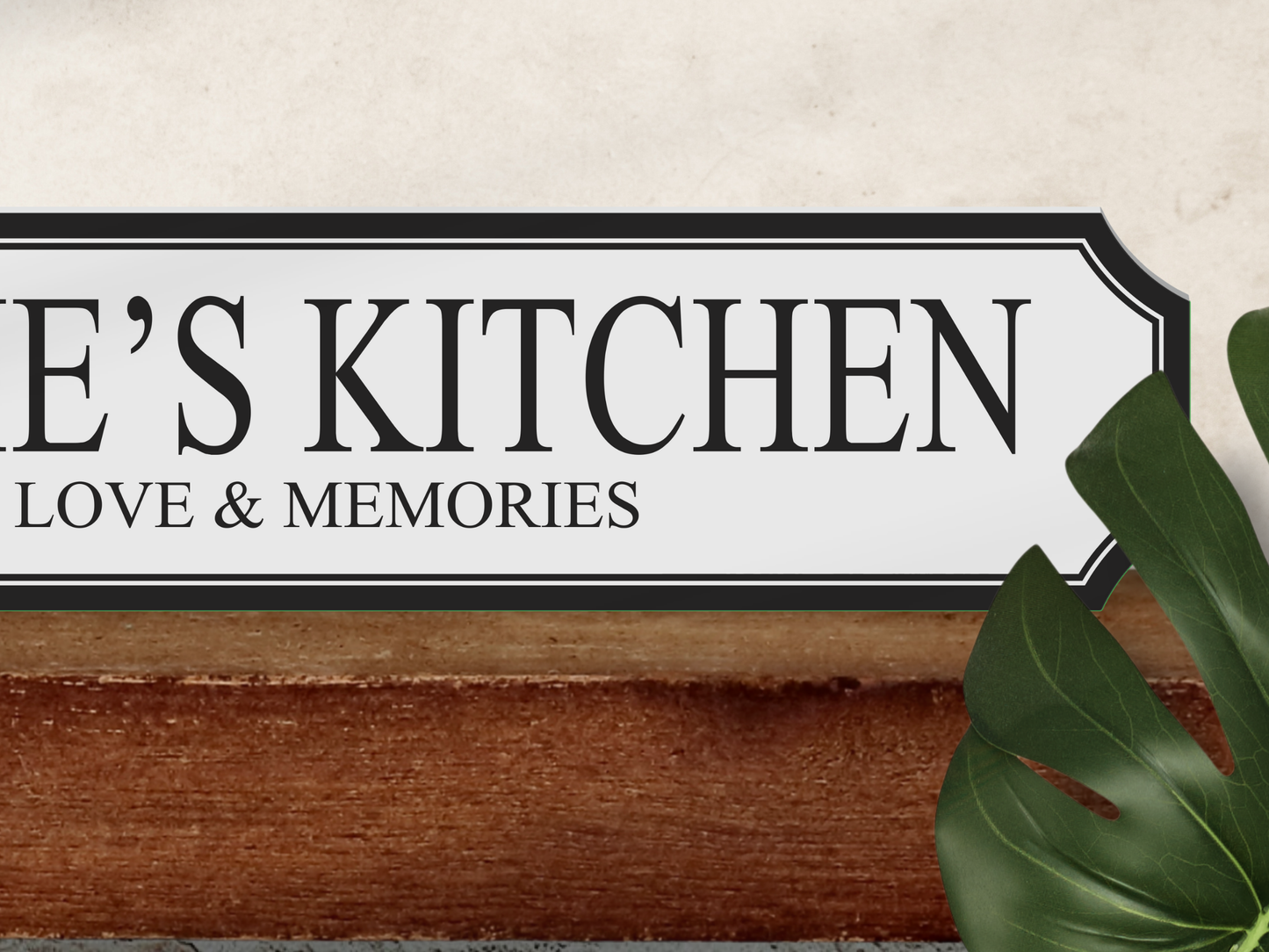 Personalised Family Name Kitchen | Wooden Sign (3 Colour Options)