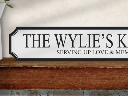 Personalised Family Name Kitchen | Wooden Sign (3 Colour Options)