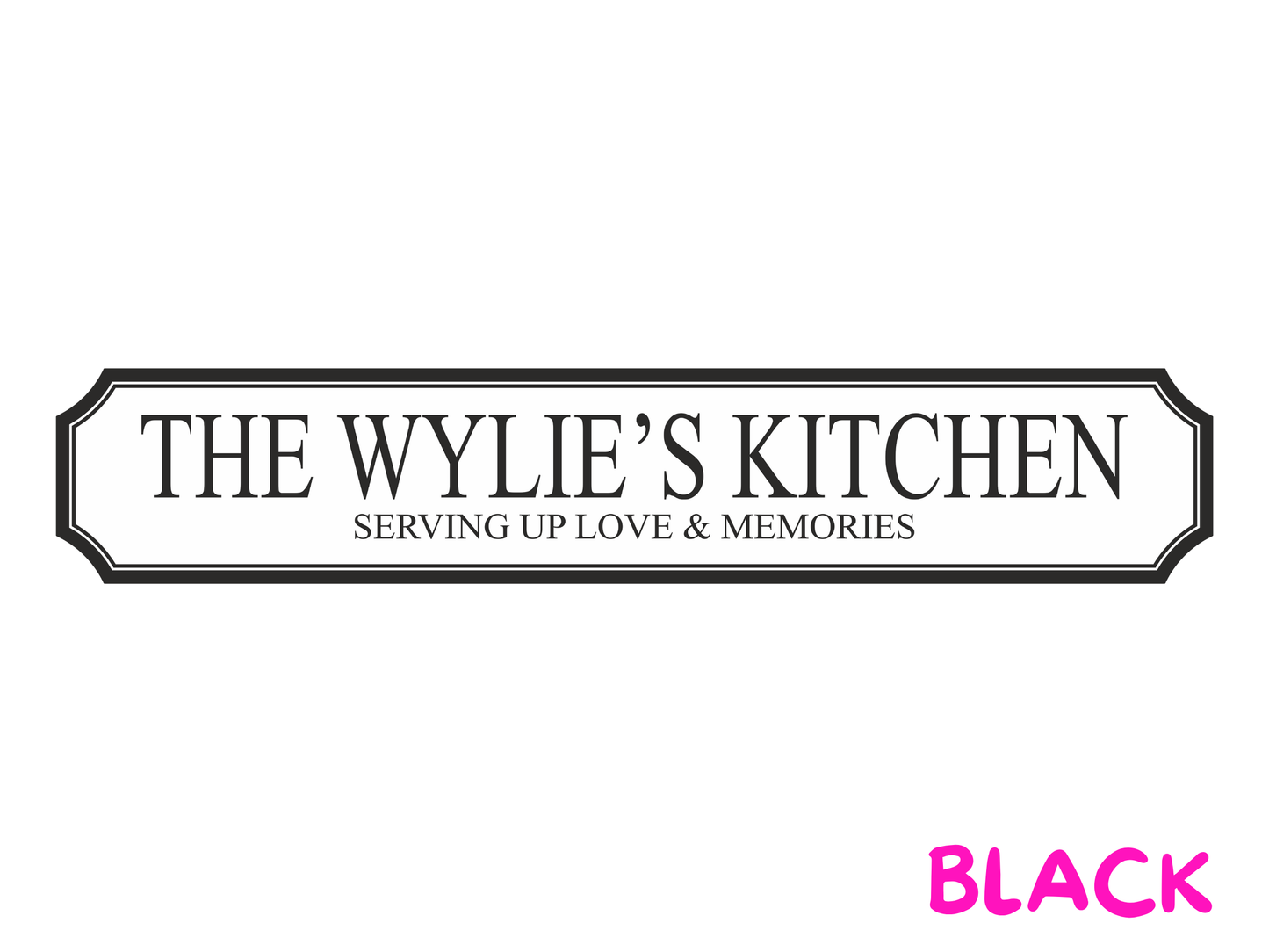 Personalised Family Name Kitchen | Wooden Sign (3 Colour Options)