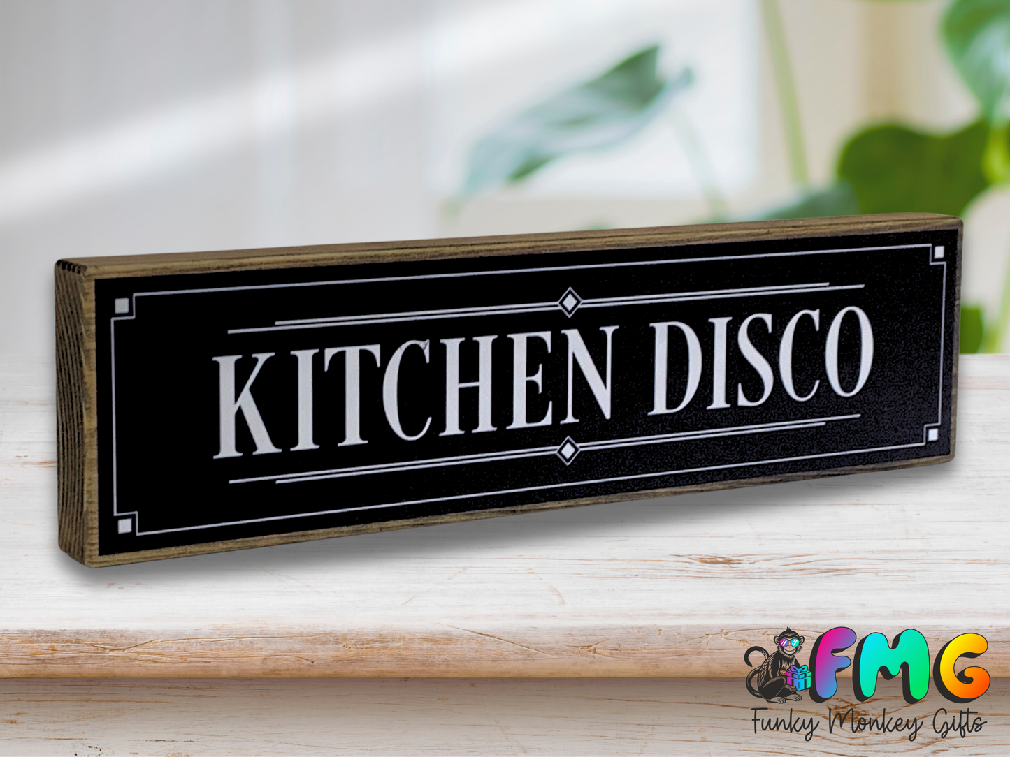 Kitchen Disco | Rustic Block Shelf Sitter