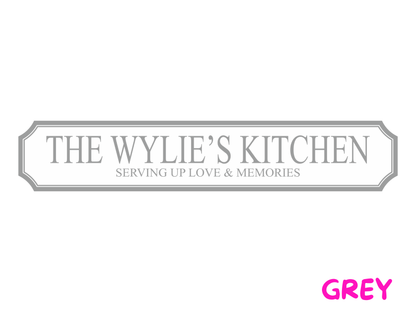 Personalised Family Name Kitchen | Wooden Sign (3 Colour Options)