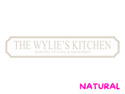 Personalised Family Name Kitchen | Wooden Sign (3 Colour Options)