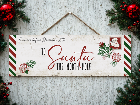 Letter To Santa | Hanging Christmas Sign