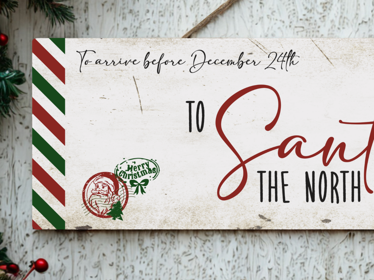 Letter To Santa | Hanging Christmas Sign