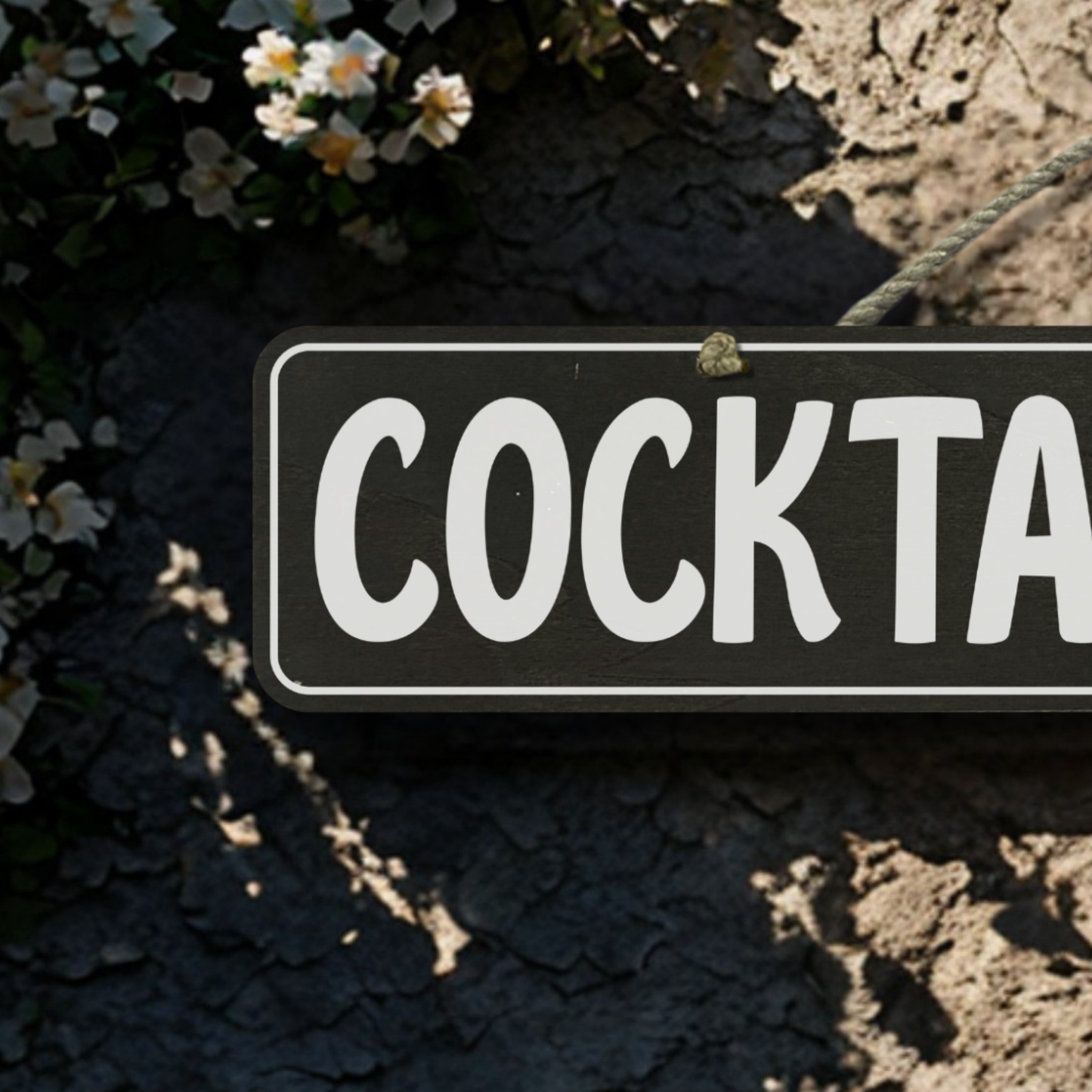 Cocktail Bar - Wooden Outdoor Sign
