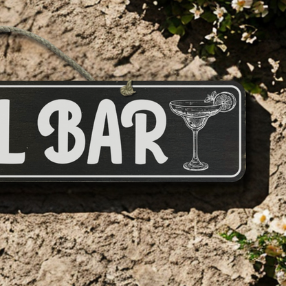Cocktail Bar - Wooden Outdoor Sign