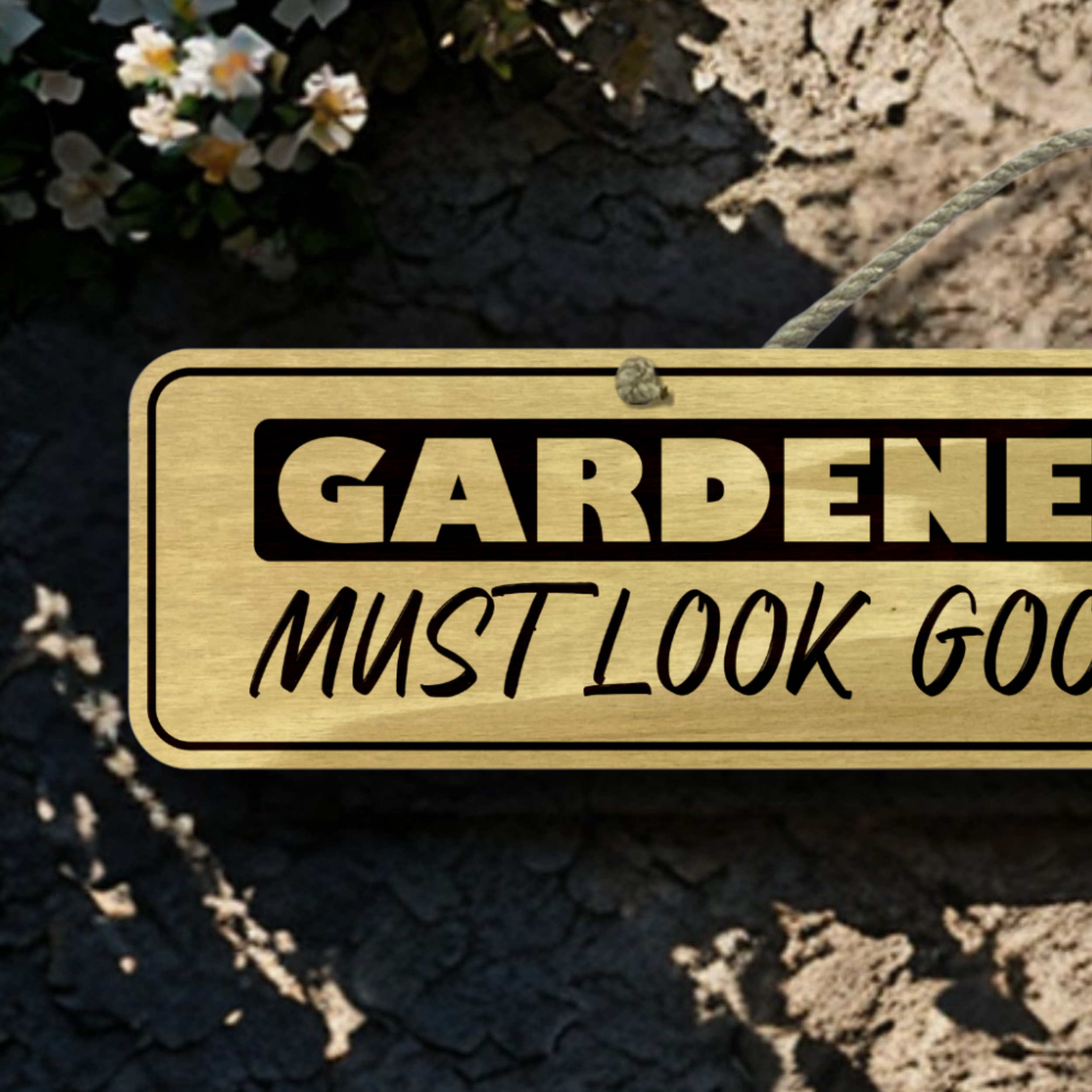 Gardener Wanted - Wooden Outdoor Garden Sign