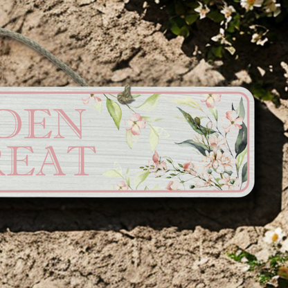 Garden Retreat - Wooden Outdoor Garden Sign