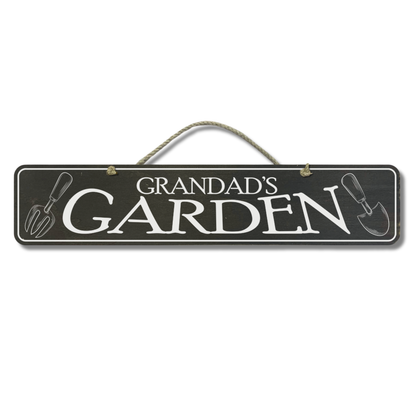 Grandad's Garden - Wooden Outdoor Garden Sign