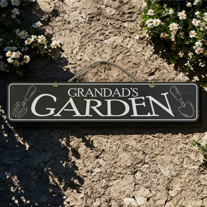 Grandad's Garden - Wooden Outdoor Garden Sign