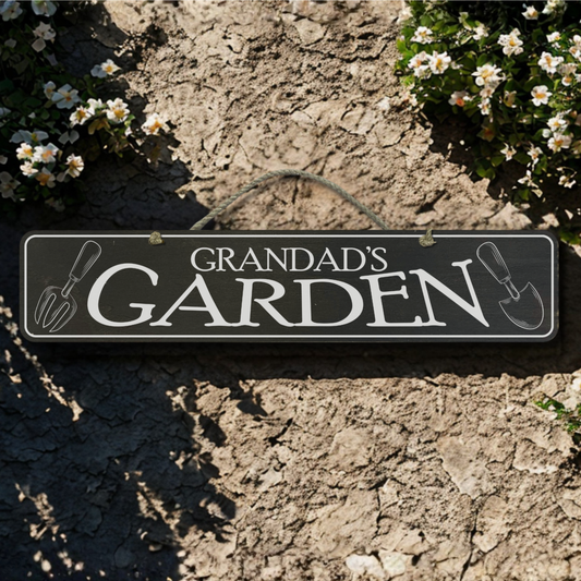 Grandad's Garden - Wooden Outdoor Garden Sign
