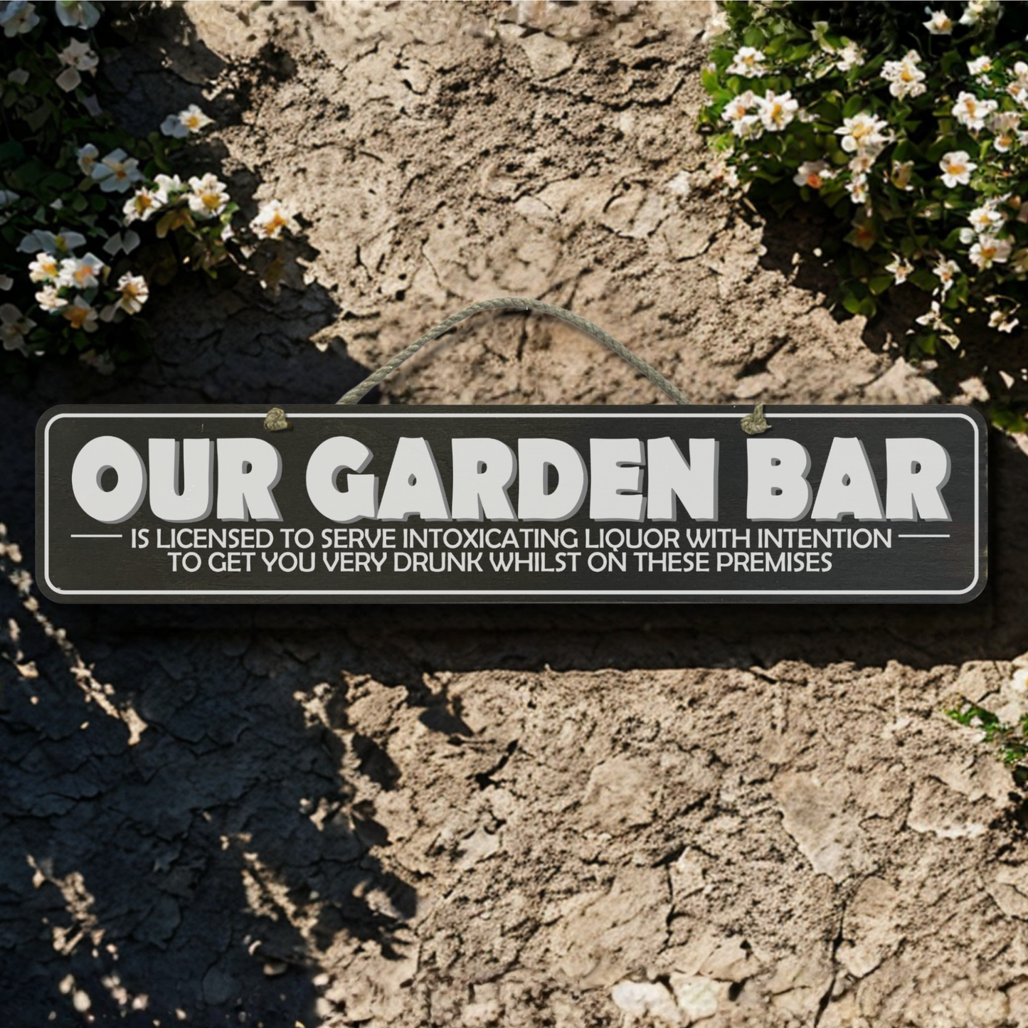 Our Garden Bar - Wooden Outdoor Sign