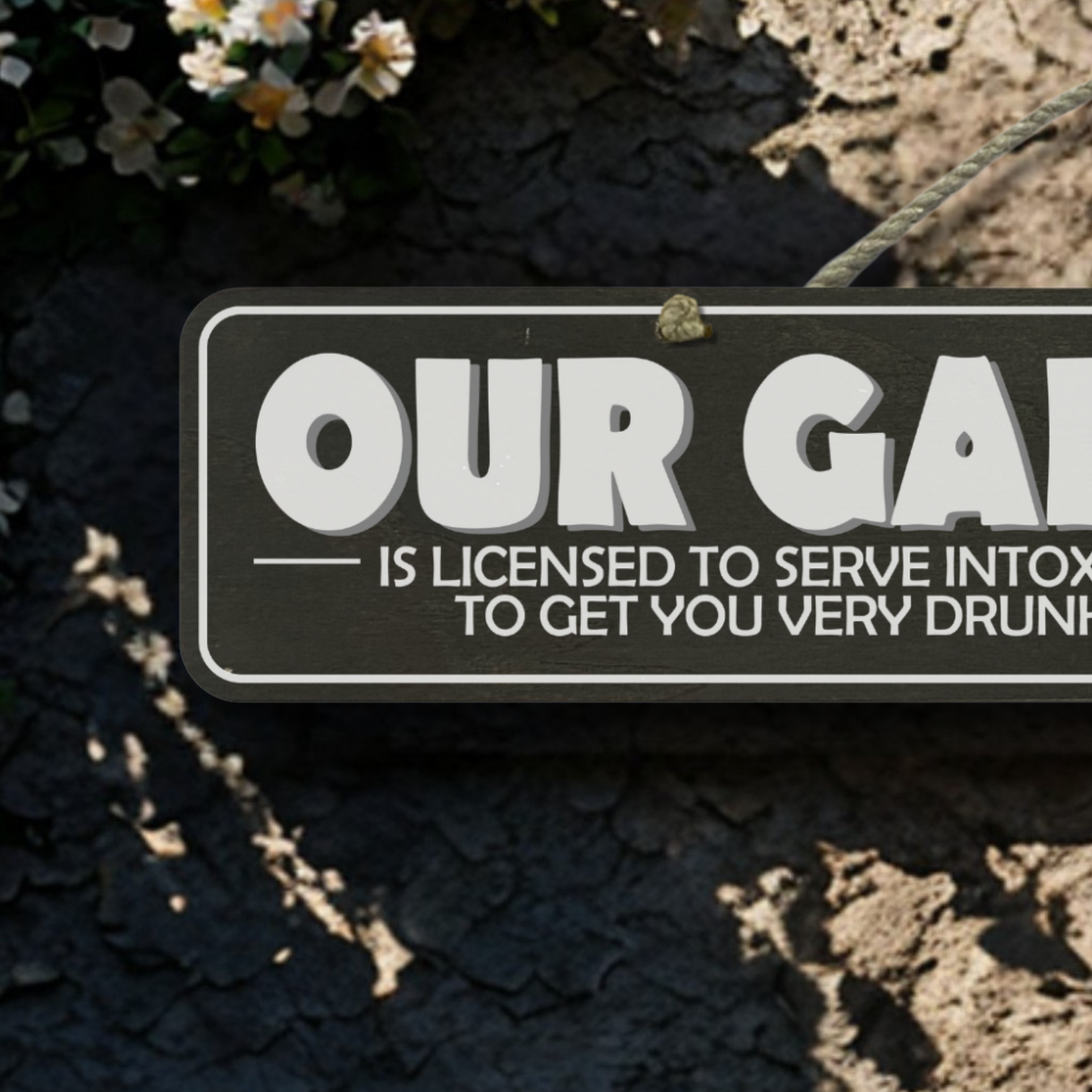 Our Garden Bar - Wooden Outdoor Sign