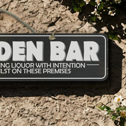 Our Garden Bar - Wooden Outdoor Sign