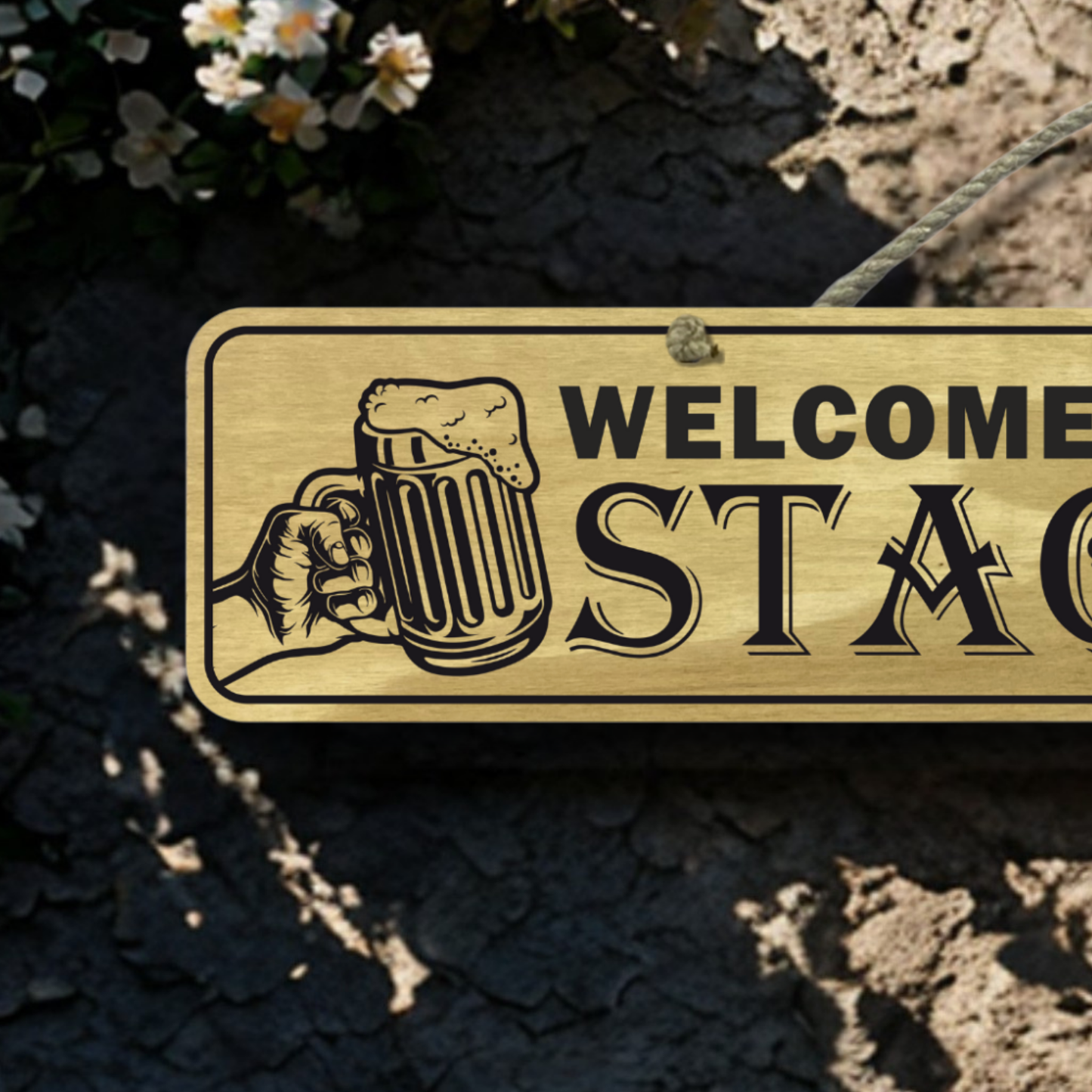 Stagger Inn - Wooden Outdoor Sign