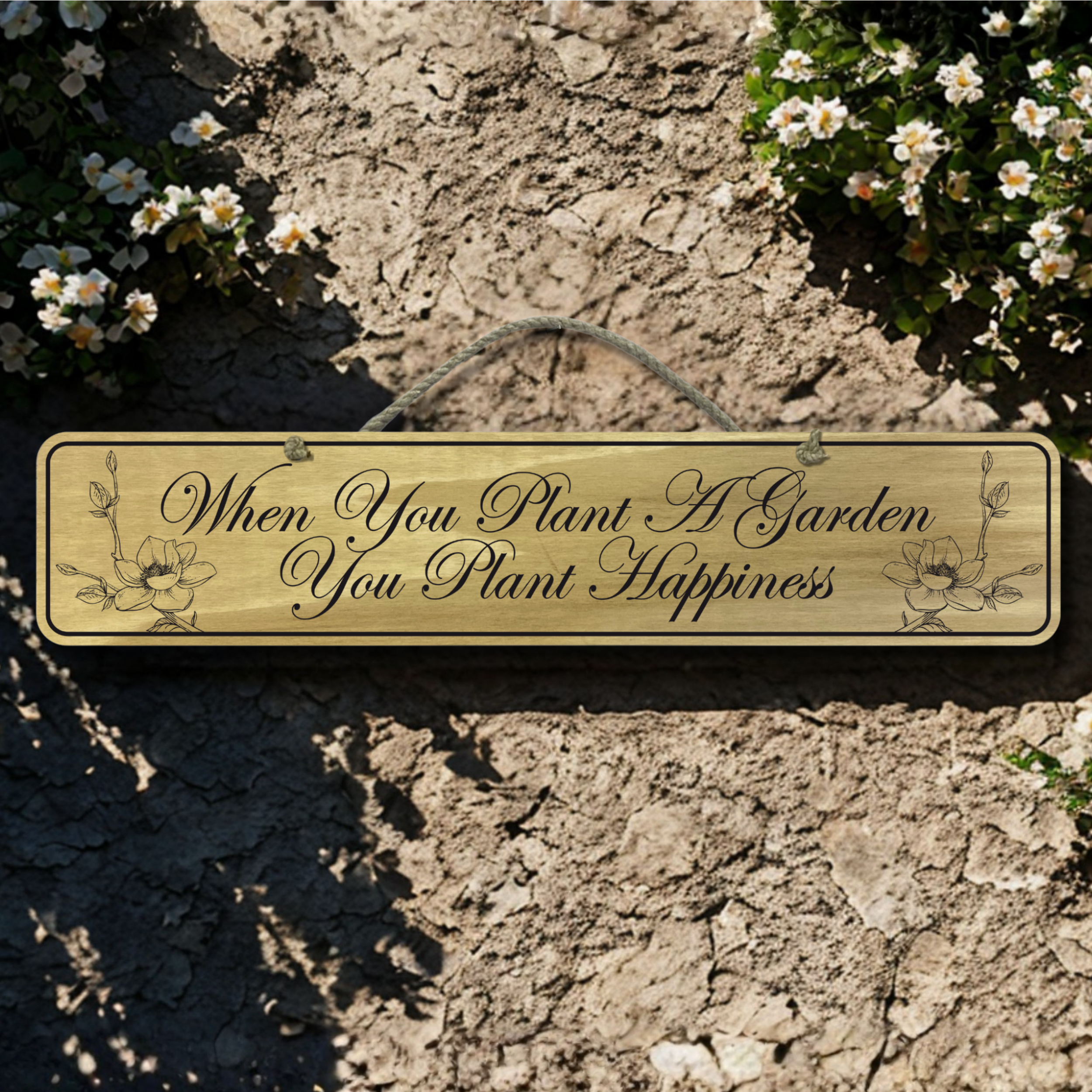 When You Plant A Garden - Wooden Outdoor Garden Sign