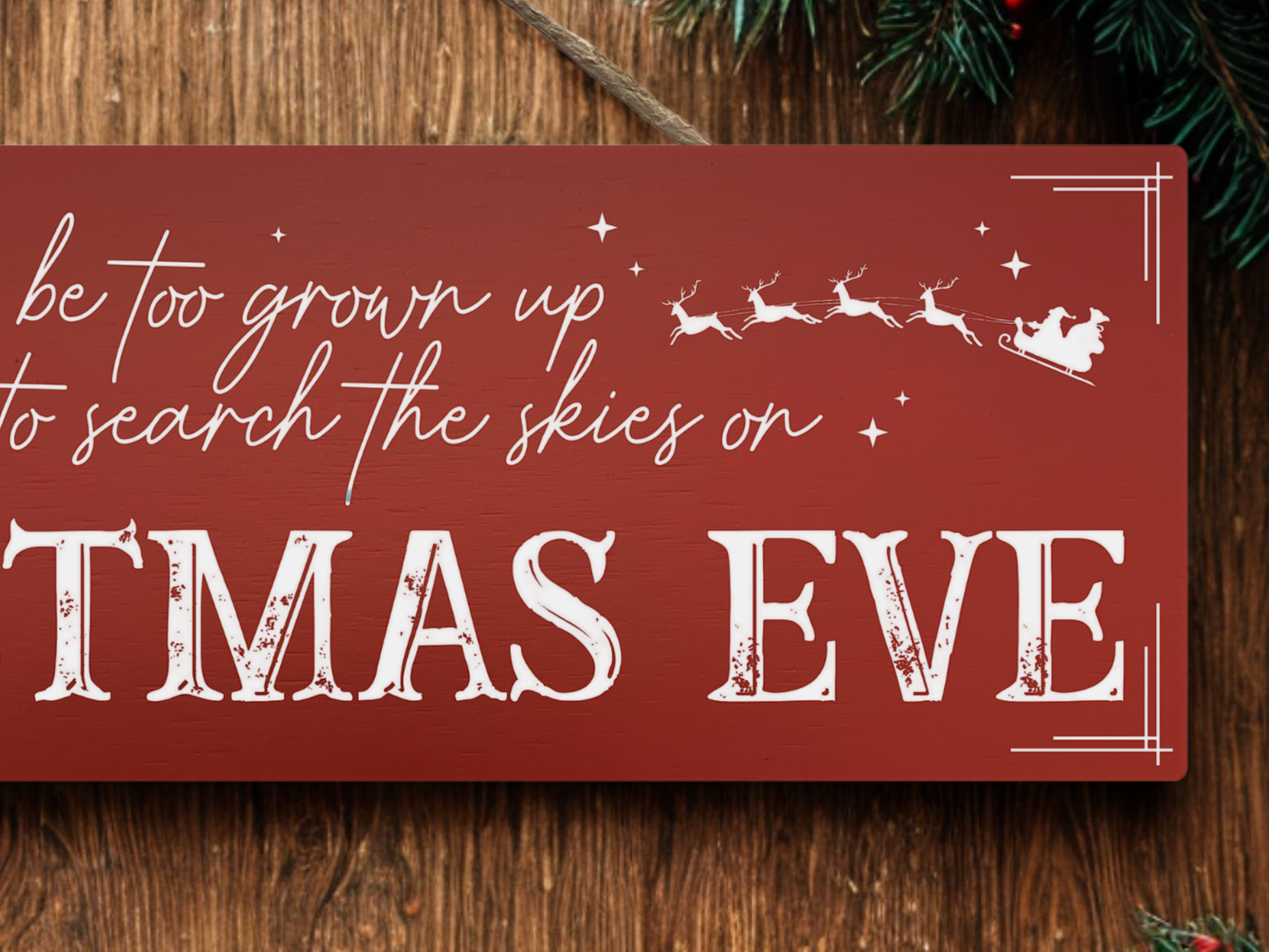 Christmas Eve | Hanging Christmas Sign