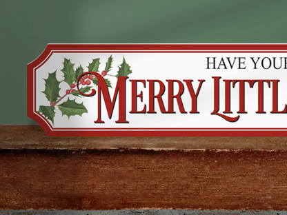 Merry Little Christmas | Wooden Christmas Sign