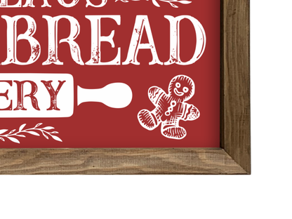 Mrs Claus' Bakery | Rustic Framed Christmas Sign