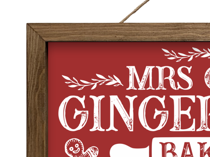 Mrs Claus' Bakery | Rustic Framed Christmas Sign