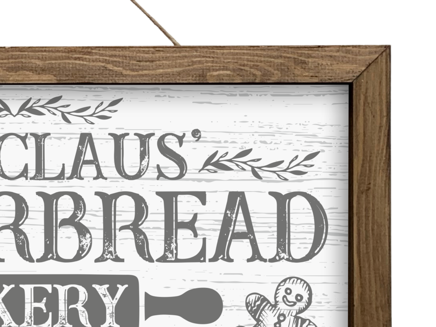Mrs Claus' Bakery | Rustic Framed Christmas Sign