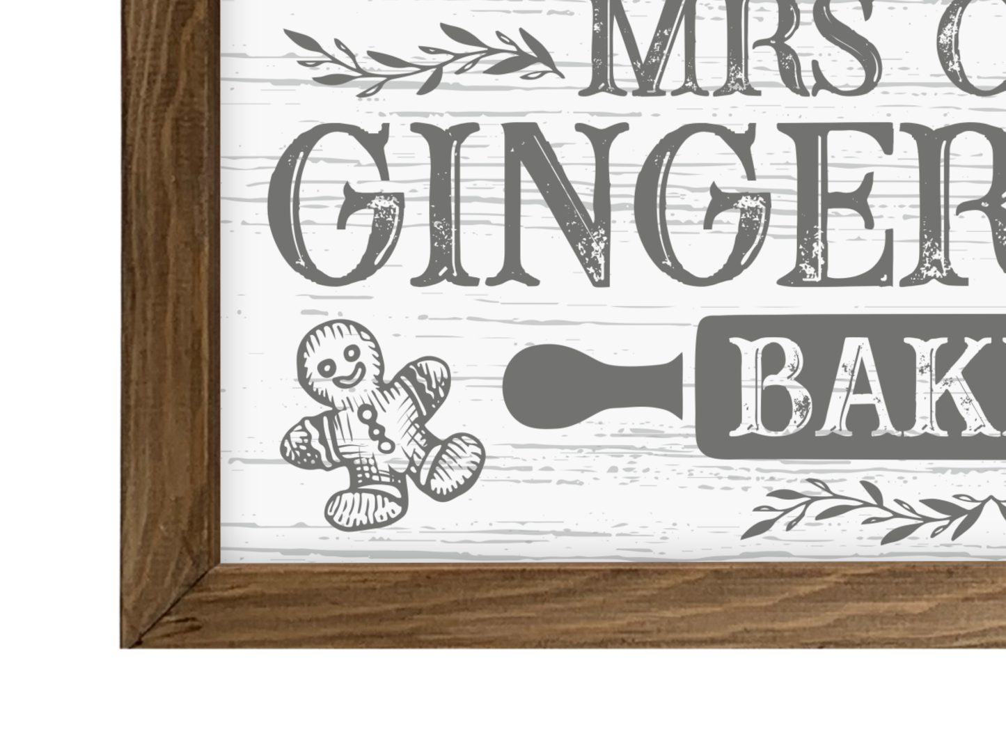 Mrs Claus' Bakery | Rustic Framed Christmas Sign