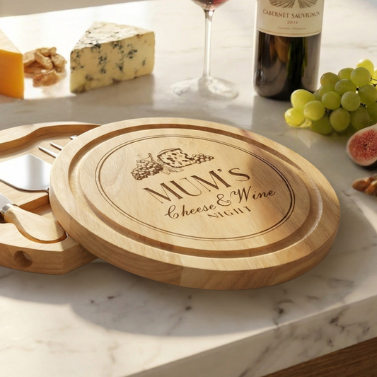 Mum's 'Cheese & Wine Night' Cheese Board Set